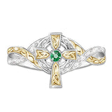 Anel religioso esmeralda 52 mm