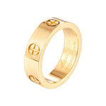 Anel resistente cruz 52 mm / ouro