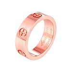 Anel resistente cruz 52 mm / ouro rosa