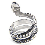 Anel serpente aço