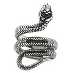 Anel serpente aço
