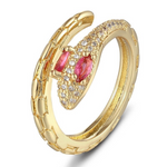 Anel serpente diamante rosa título por defeito