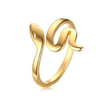 Anel serpente dourado