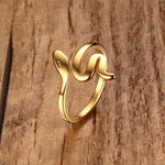 Anel serpente dourado
