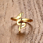 Anel serpente dourado