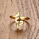 Anel serpente dourado