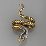 Anel serpente moderno