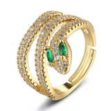 Anel serpente ouro diamantes título por defeito
