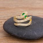 Anel serpente ouro diamantes título por defeito
