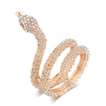 Anel serpente ouro rosa