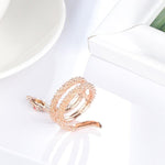 Anel serpente ouro rosa