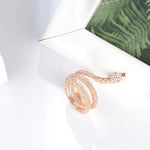 Anel serpente ouro rosa