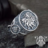 Anel símbolo de sleipnir prata