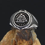 Anel símbolo valknut 9 (59,5 mm)