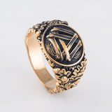Anel símbolo valknut de bronze 5 (49,32 mm)