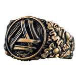 Anel símbolo valknut de bronze 5 (49,32 mm)