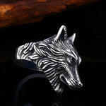 Anel sinete cabeça de lobo