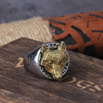 Anel sinete dourado fenrir 7 (54,4 mm)