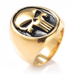 Anel sinete punisher 7 (54,4 mm) / ouro
