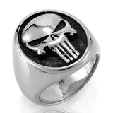 Anel sinete punisher 7 (54,4 mm) / prata