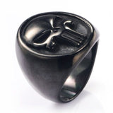 Anel sinete punisher 7 (54,4 mm) / preto
