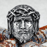 Anel sinete rosto de cristo