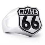 Anel sinete route 66 7 (55,3 mm) / prata