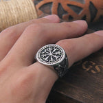 Anel sinete vegvisir aço