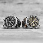 Anel sinete vegvisir aço