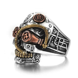 Anel steampunk em aço