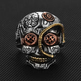 Anel steampunk em aço