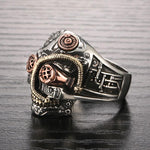 Anel steampunk prateado
