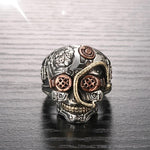 Anel steampunk prateado
