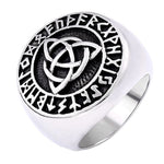 Anel triquetra em aço