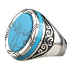 Anel turquesa elegante