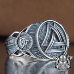 Anel valknut em prata