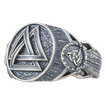 Anel valknut em prata