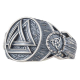 Anel valknut em prata