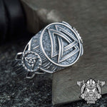 Anel valknut em prata