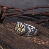 Anel viking aço inoxidável 7 (54,4 mm) / dourado