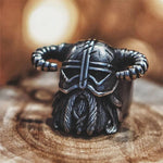 Anel viking com cornos 8 (57 mm)