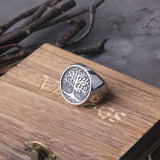 Anel viking de aço yggdrasil 7 (54,4 mm)