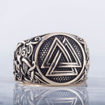 Anel viking de bronze estilo mammen 5 (49,32 mm)