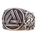 Anel viking de bronze estilo mammen 5 (49,32 mm)