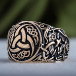 Anel viking símbolo de odin 5 (49,32 mm)