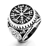 Anel viking vegvisir em aço