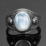 Anel vintage com pedra da lua