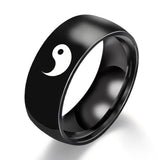 Anel yin yang da amizade 6 (51,8 mm) / preto