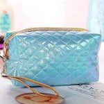 Bolsa de armazenamento de maquilhagem azul