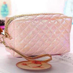 Bolsa de armazenamento de maquilhagem cor-de-rosa